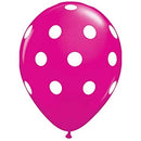 LATEX  BIG POLKA DOTS WILD BERRY 11" SIZE