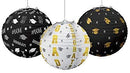 GRAD HOT STAMPED PAPER LANTERN, 3pcs