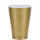 Gold Sparkle Plastic Cups 12oz, 20pcs