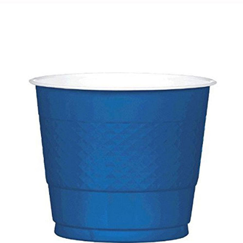 Bright Royal Blue Plastic Cup 9oz, 20pcs