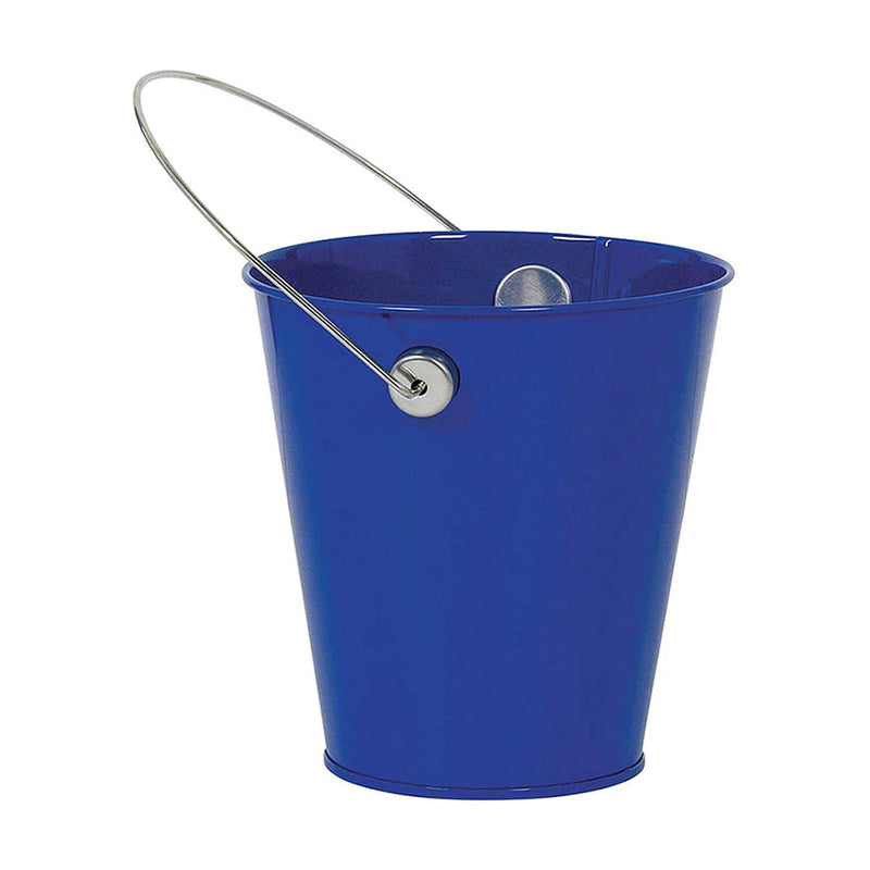 Bright Royal Blue Metal Bucket With Handle
