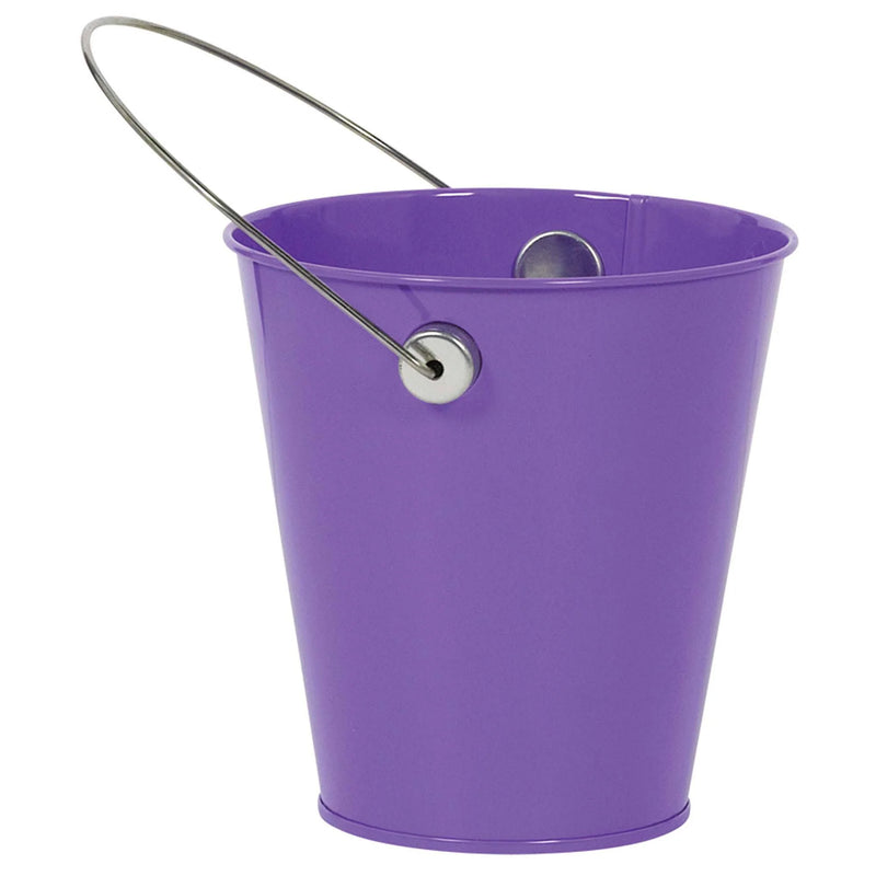 New Purple Metal Bucket With Handle