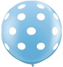 LATEX BIG POLKA DOTS PALE BLUE 11" SIZE