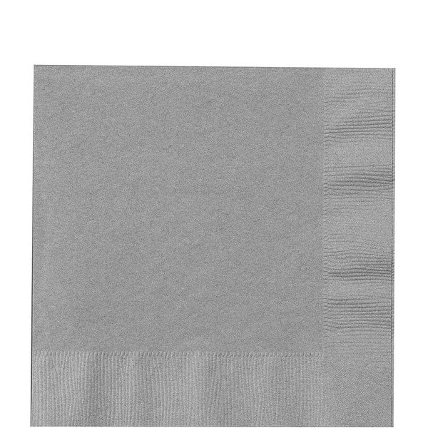 SILVER BEVERAGE NAPKIN