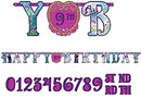 frozen letter banner with number