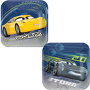 Cars 3 Square Paper Plates 7in, 8pcs