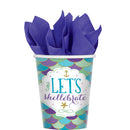 Mermaid Wishes Paper Cups 9oz, 8pcs