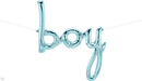 SCRIPT FOIL BOY PASTEL BLUE 42"