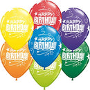LATEX BIRTHDAY LOOPS & STARS 11" SIZE
