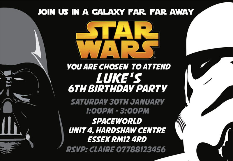 Star Wars Personalized Invitation