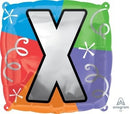 18" SQUARE LETTER X BALLOON