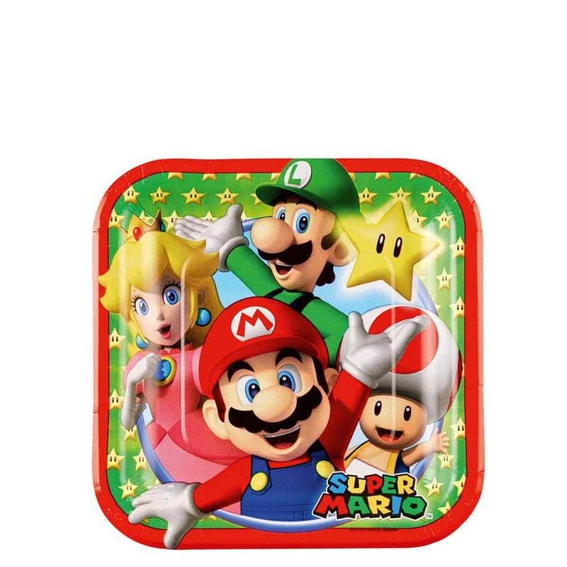Super Mario Paper Plates 7in, 8pcs