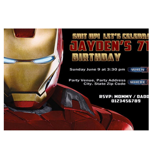 Iron Man Invitation