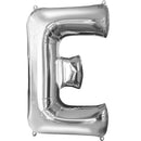 E SILVER LETTER FOIL LARGE BALLOON F/B