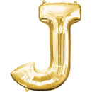 J GOLD LETTER FOIL LARGE BALLOON