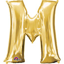 M GOLD LETTER FOIL LARGE BALLOON