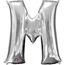 M SILVER LETTER FOIL LARGE BALLOON