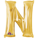 N GOLD LETTER FOIL LARGE BALLOON