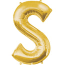 S GOLD LETTER FOIL LARGE BALLOON