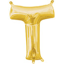 T GOLD LETTER FOIL LARGE BALLOON