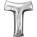 T SILVER LETTER FOIL BALLOON