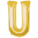 U GOLD LETTER FOIL LARGE BALLOON