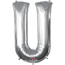 U SILVER LETTER FOIL LARGE BALLOON