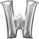 W SILVER LETTER FOIL LARGE BALLOON