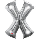 X SILVER LETTER FOIL LARGE BALLOON