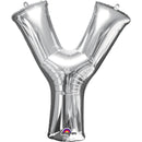 LETTER Y SILVER LARGE SHAPE FOIL BALLOON