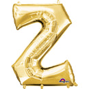 Z GOLD LETTER FOIL LARGE BALLOON