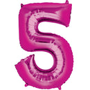 #5 PINK FOIL LARGE BALLOON