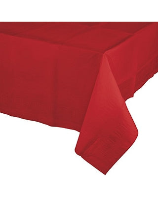 APPLE RED PLASTIC TABLECOVER