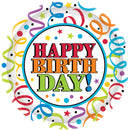 COLORFUL BIRTHDAY 9 inch plates