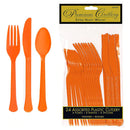 ORANGE HEAVY WEIGTH ASST CUTTLERY 24 pcs