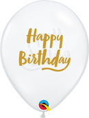 Latex Birthday Brush Script  Diamond Clear 11 inch