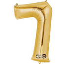 #7 GOLD FOIL LARGE BALLOON