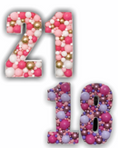 Mosaic balloon letters/numbers