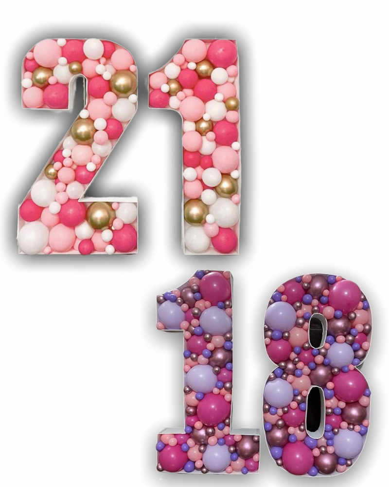 Mosaic balloon letters/numbers