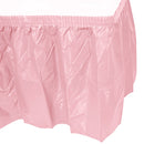 Pink PLASTIC TABLE SKIRT NEW PINK