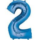#2 BLUE FOIL LARGE BALLOON /بالونات الهيليوم