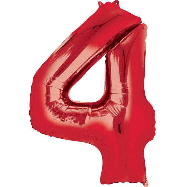 # 4 RED FOIL LARGE BALLOON