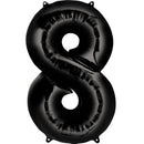 #8 BLACK LARGE SHAPE BALLOON