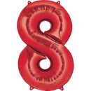 #8 RED LARGE SHAPE BALLOON