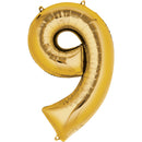 #9 GOLD FOIL LARGE BALLOON