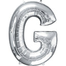LETTER G SILVER BALLOON
