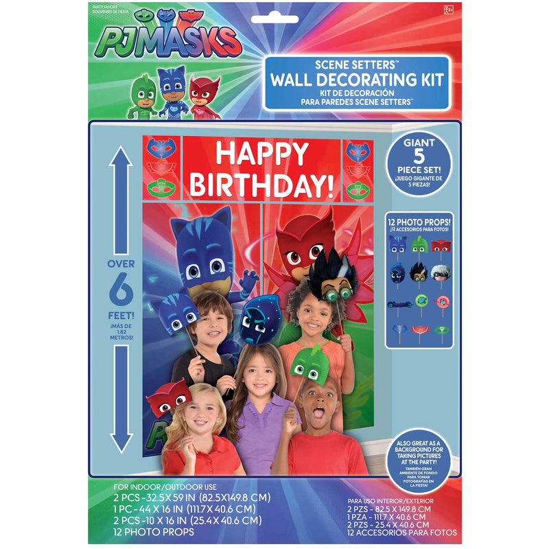 PJ MASKS WALL BANNER WITH PHOTO PROPS