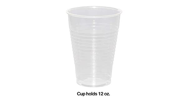 SOLID CLEAR PLASTIC CUPS