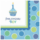 Sweet little Cupcake boy Beverage napkins