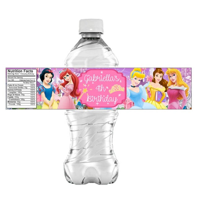 Princess Water Labels Sticker